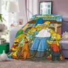 Flannel Blanket Oversized 200x300 The S-Simpsons Thick Blanket for Winter Home and Decoration Luxury Blankets King Size Throw & 1