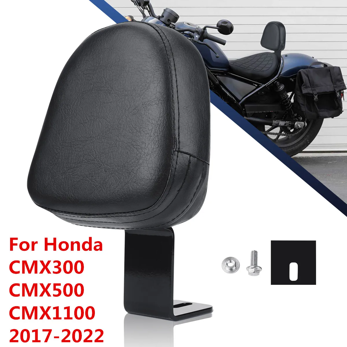 Motorcycle Driver Backrest Back Pad For Honda Rebel CMX500 CMX300 300
