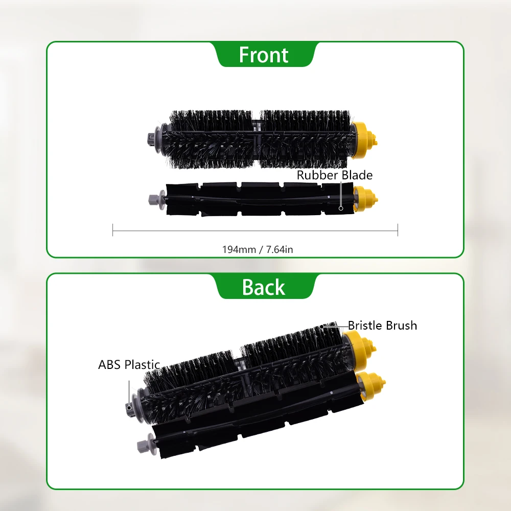 Filter Roller Side Brush Compatible with iRobot Roomba 675 614 618 620 630  635 645 650 652 655 660 665 670 671 676 680 760 Part - AliExpress