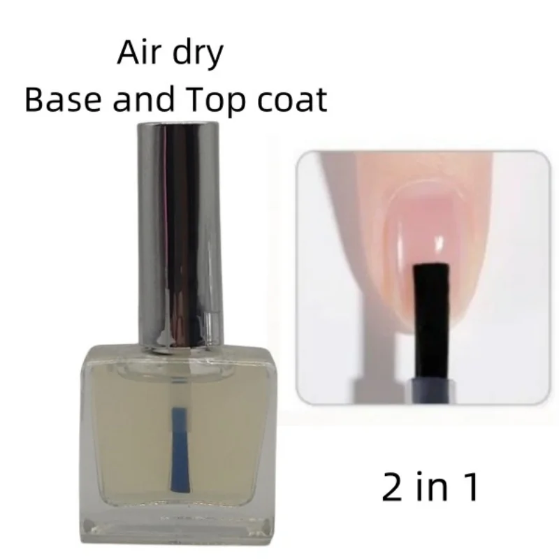 Shiny 2 in 1 Air Dry Base and Glossy Top Coat for Regular Nail Polish 5