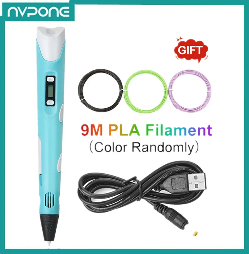 DIY 3D Printing Pen Drawing 3D Pens Educational Toy With LCD Screen PLA Filament Pen for Children Gift DIY Drawing Printing