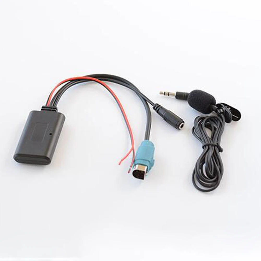 

Biurlink Car Bluetooth Radio Aux Cable Microphone Handsfree Adapter for Alpine KCE-236B to Android Smartphone Calling