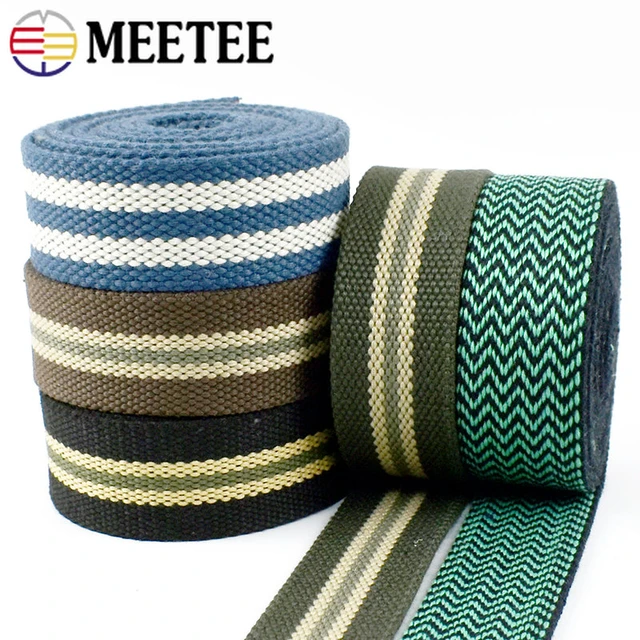 2Meters Cotton Webbing Strap 38mm Polyester Backpack Tapes Shoulder Bag  Band Decorative Ribbon Belt Clothes Sewing Accessories