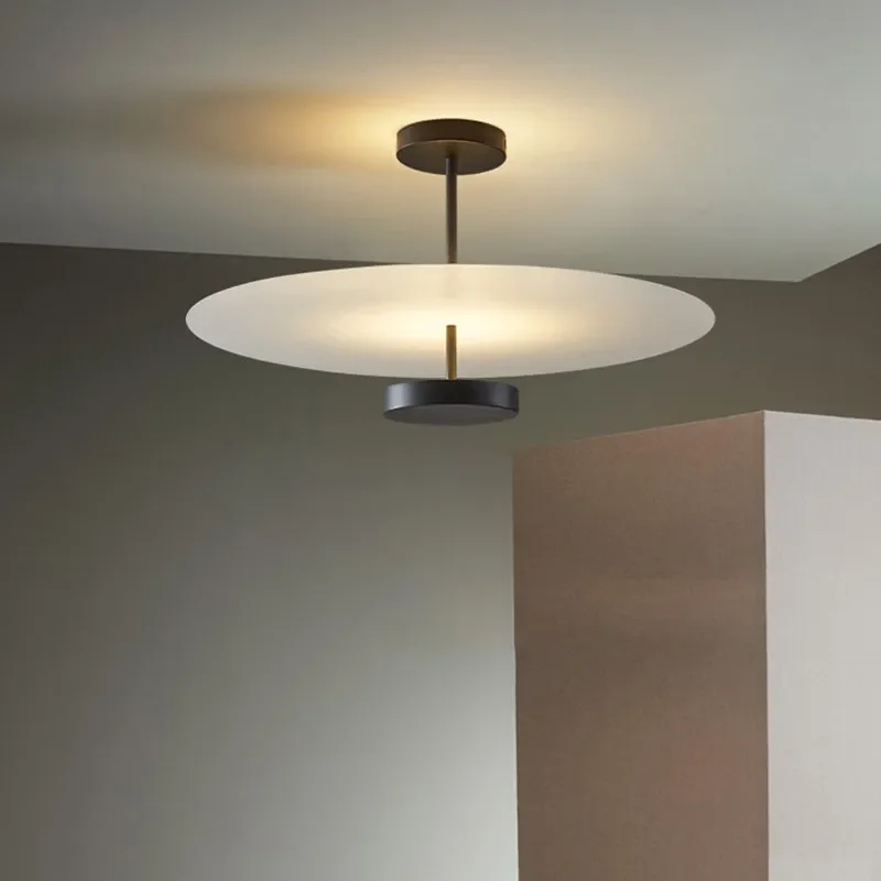 Nordic Designer Minimalist Creative Art Circular Dish Ceiling Hanging Lamp Living Room Bedroom Hotel Restaurant Home Decoration
