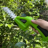 Cordless Grass Shear & Electric Hedge Trimmer 2 in 1 Handheld Hedge Trimmer 3.6V Electric Grass Cutter Rechargeable Battery 2