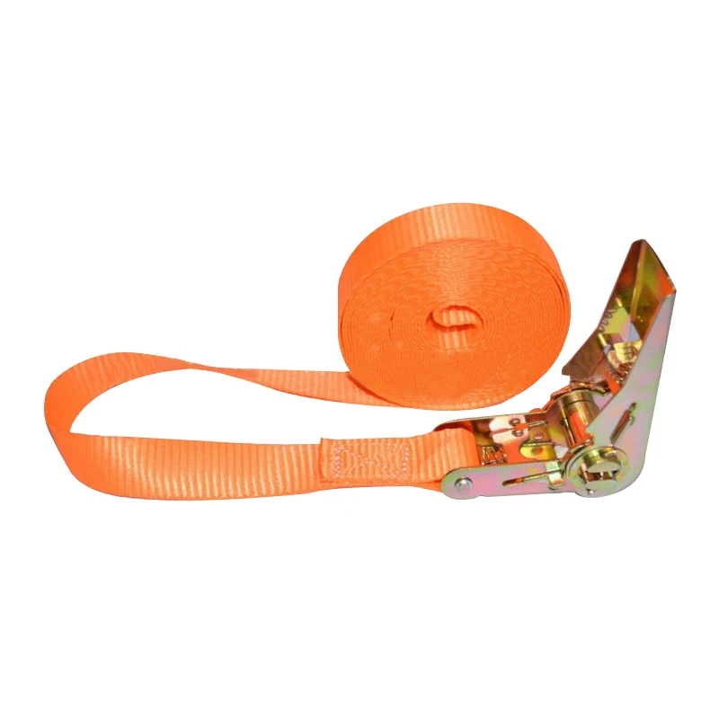 5M Portable Heavy Duty Tie Down Cargo Strap Luggage Lashing Strong Ratchet Strap Belt With Metal Buckle Orange