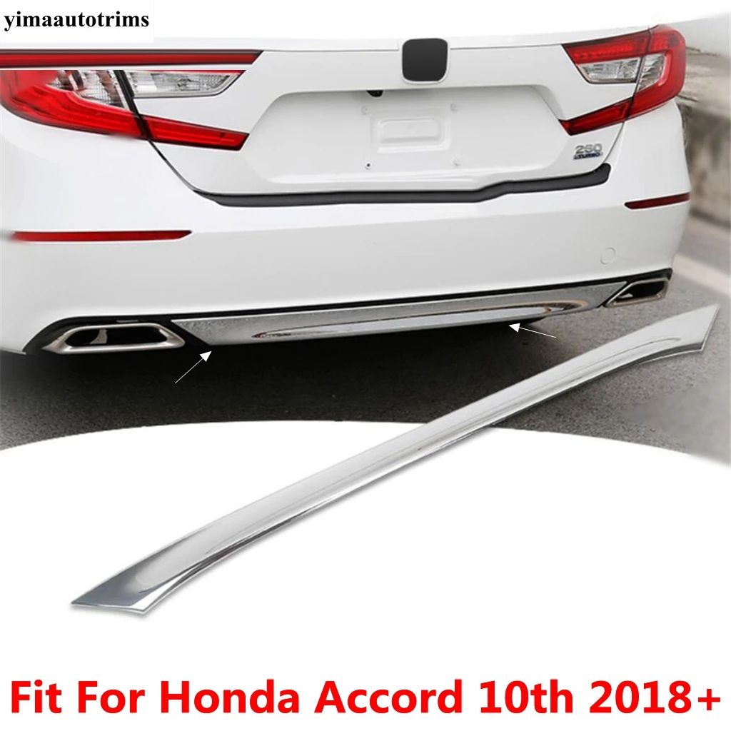 

Rear Tail Trunk Bumper Guard Door Sill Protection Panel Cover Trim ABS Accessories Exterior For Honda Accord 10th 2018 - 2022