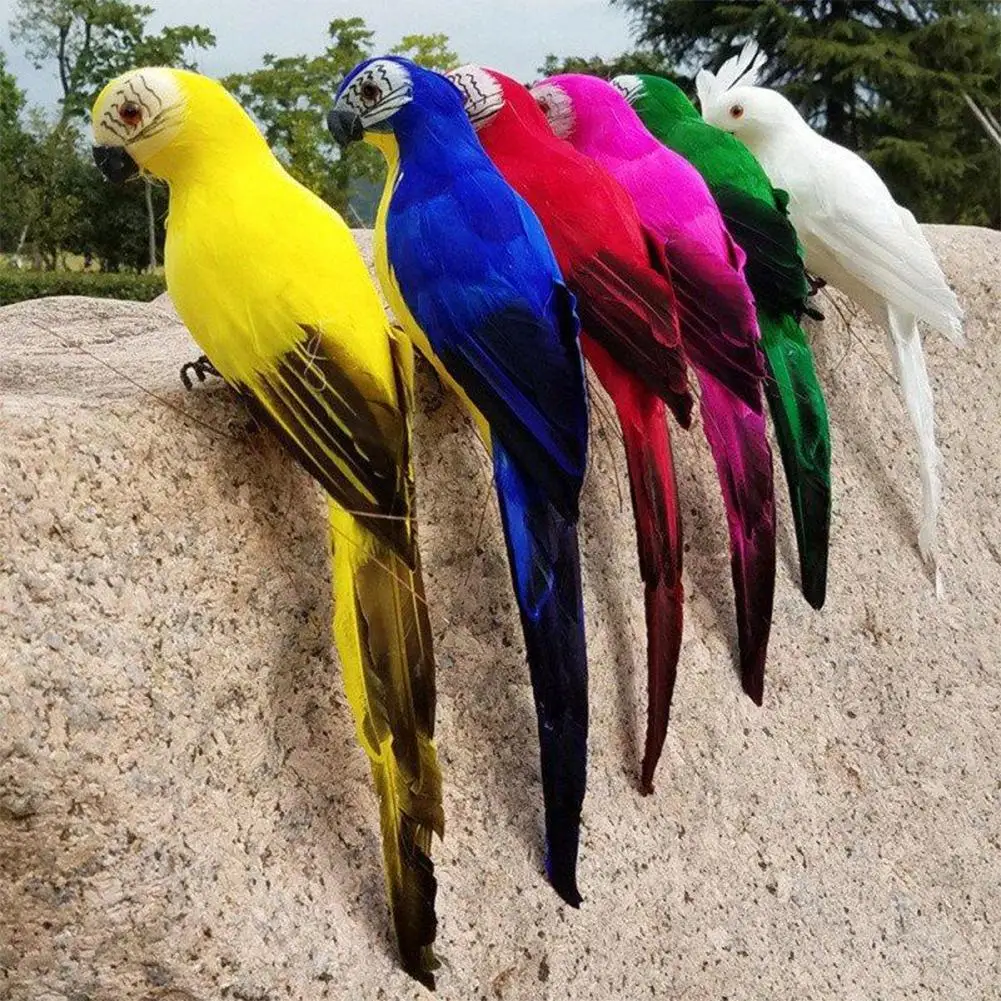 

25cm 35cm Lifelike Cute Wild AnimalsParrot Simulation Toys Soft 6 Doll Birthday Gifts Bird Children Kids Gardening Decoration