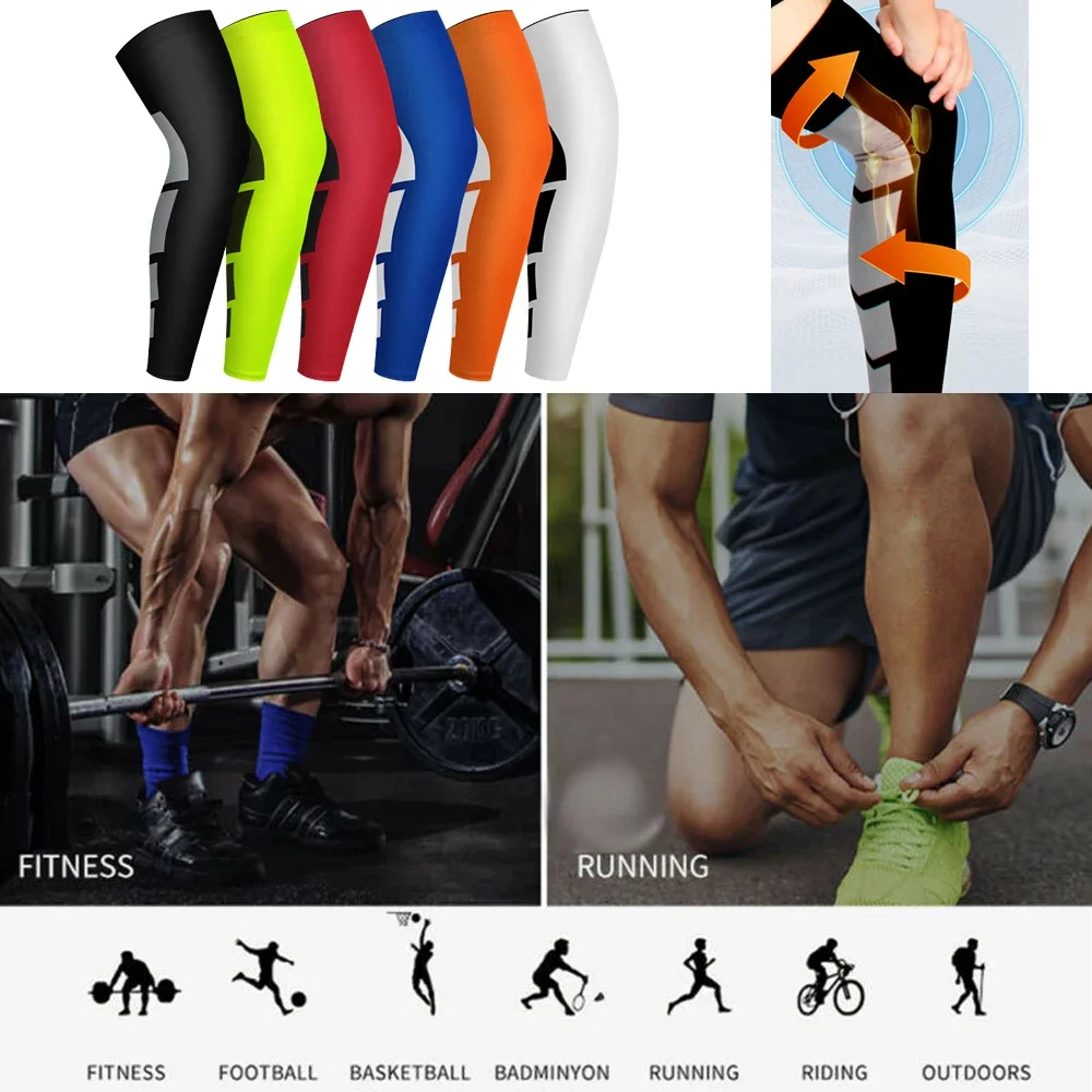 Compression Long Socks 1 Pair Men Women Knee Fitness Knee Pad Anti Slip Support Thigh Long Stockings Leg Thigh Sleeves leg compression sleeves thigh high socks