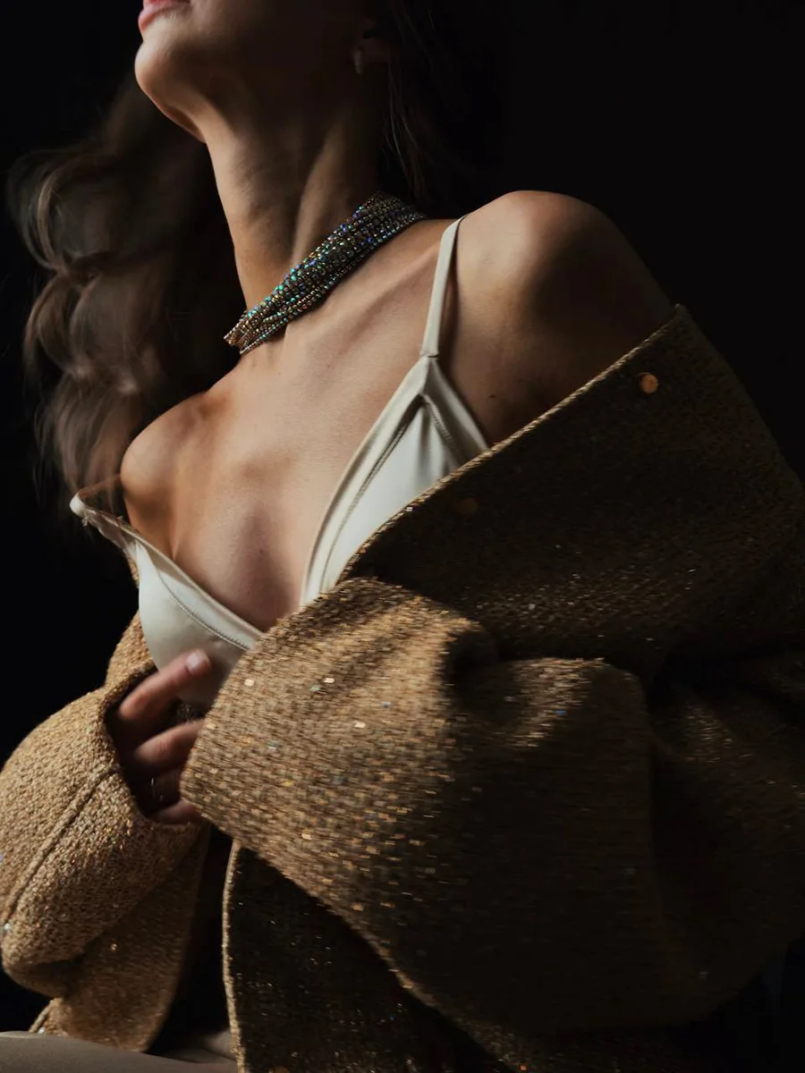 Black Sequin Fashion Outwear Female Loose Patchwork High Waist Long Sleeve Jacket Streetwear Solid Glitter Female Coat New