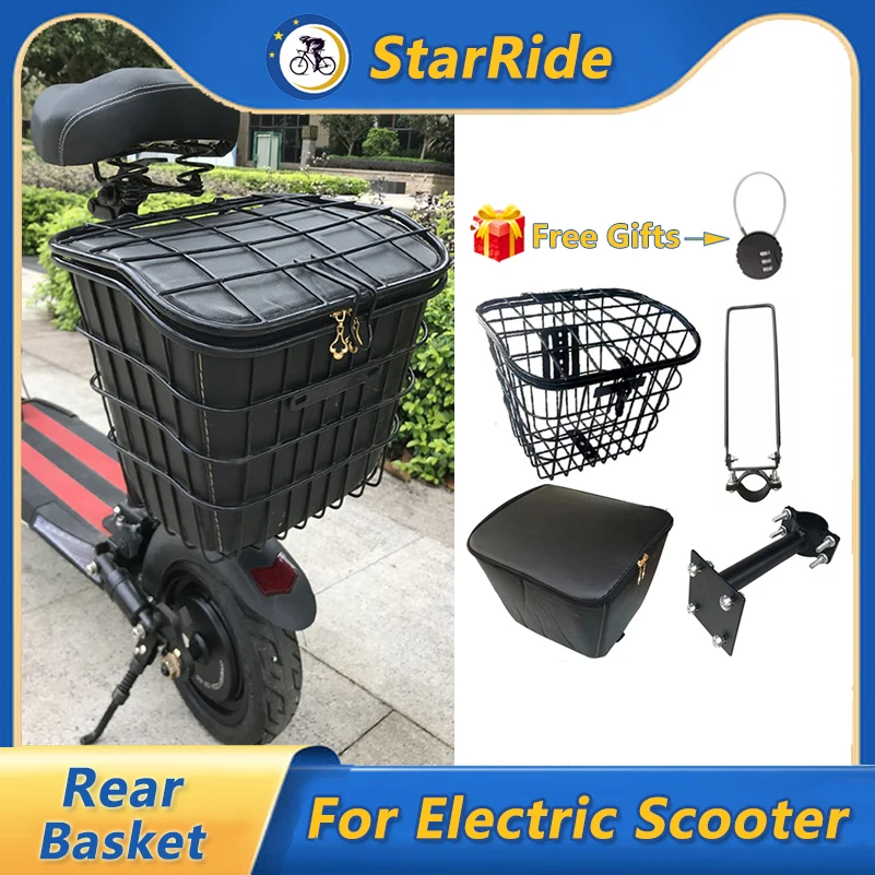 UniversalElectricScooterFrontandRearBasketforKUGOOM4Pro