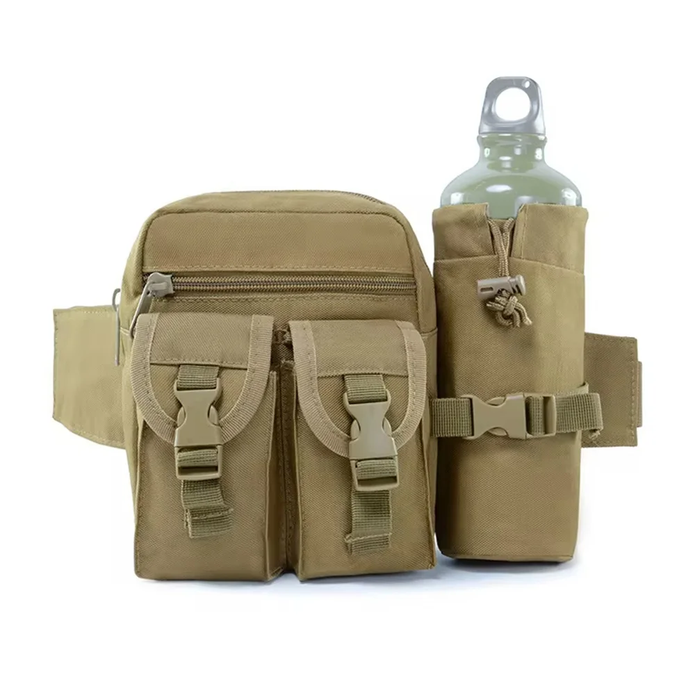 Outdoor Tactical Waist Bag with Water Bottle Holder and Phone Pouch
