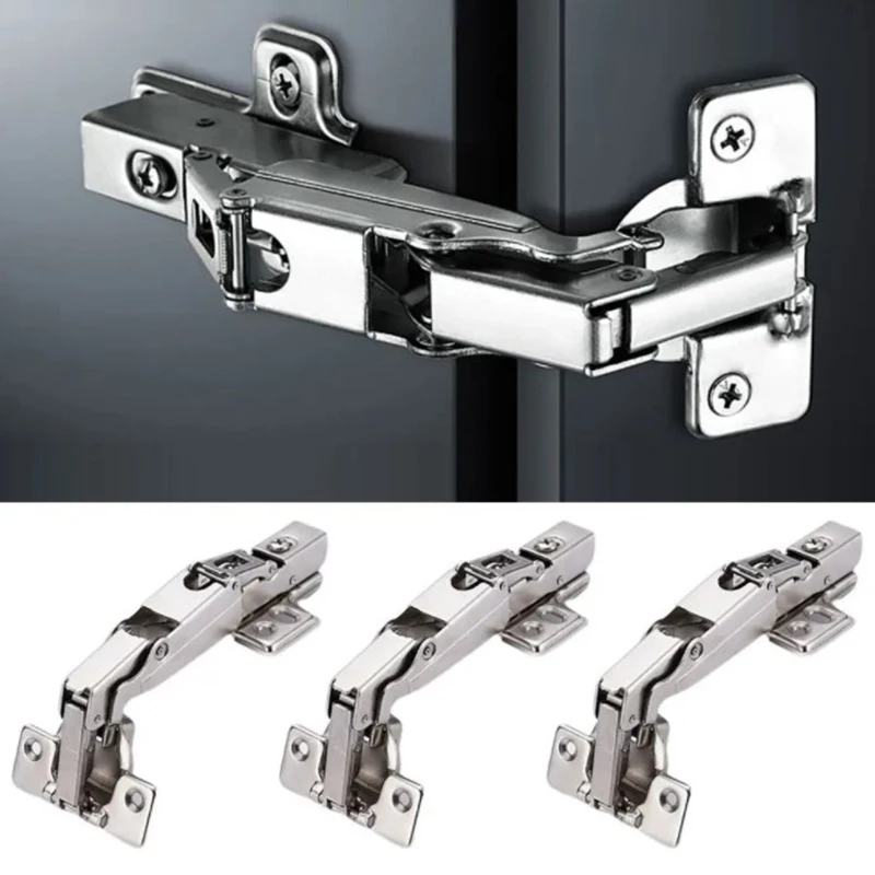 1 Pc Hidden Hinges 165Degrees Hydraulic Folding Damper er Door Hinge Window Accessories Furniture Supplies with Screws