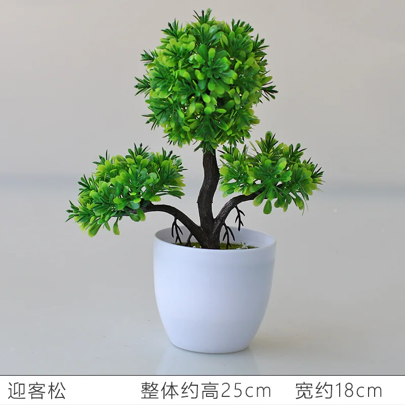 Artificial Plants Bonsai, Fake Flowers Potted Ornament, Small Tree Pot Plant For Hotel Garden Office Home Desk Decoration