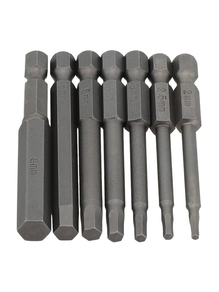 

7pcs 65mm Hex Head Wrench Power Drill Bit Set 1/4in Screwdriver Steel Screw Driver Extension Adapter Security Magnetic Tips