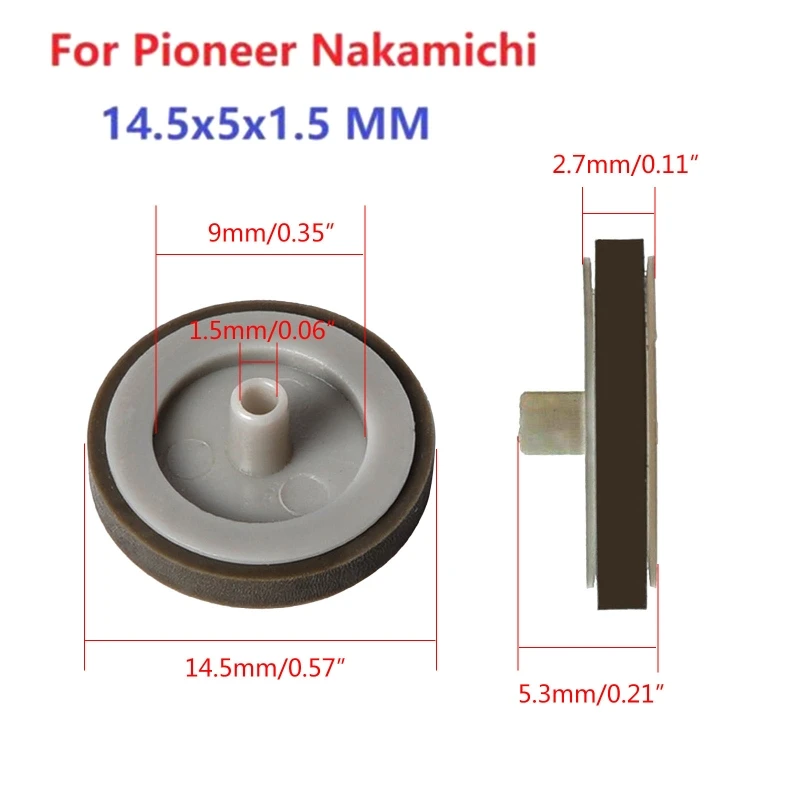 14x5x1.5mm Card for Seat Belt Pulley Tape Recorder Belt Pulley Wheel Pinch Roller Deck for PioneerNakamichi TCR-S9 cassette tape belts cassette tape belt