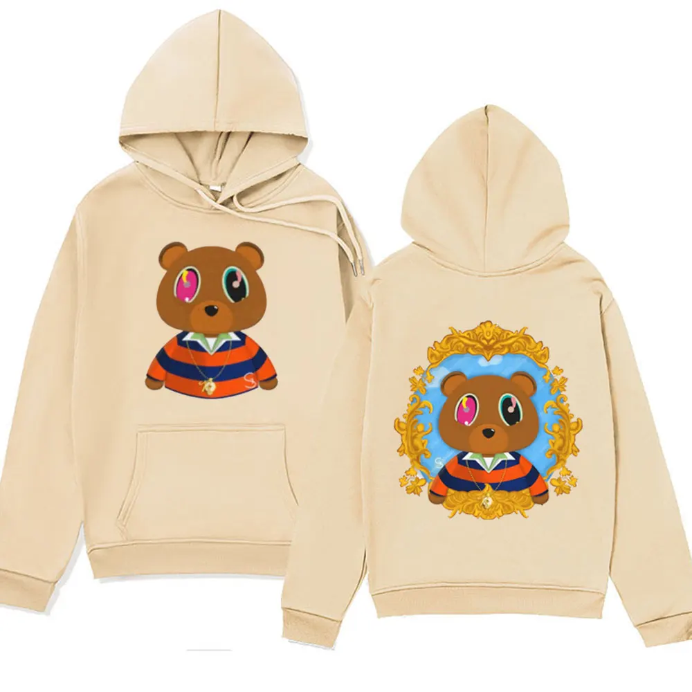 Rapper Kanye West Hoodies Male Funny Graphic Print Sweatshirts Oversized Streetwear Fall/winter Fleece Pullover Hoodie Men Women
