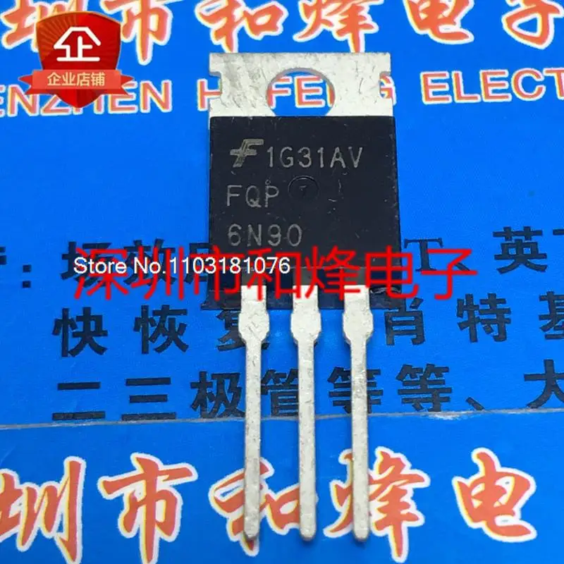 

(10PCS/LOT) FQP6N90 TO-220 5.8A 900V New Original Stock Power chip