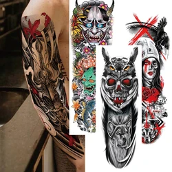 Full Arm Large Size Arm Tatoo Flash Fake Tattoos Personality Temporary Fake Tattoo Waterproof Temporary Full Leg Arm Sticker