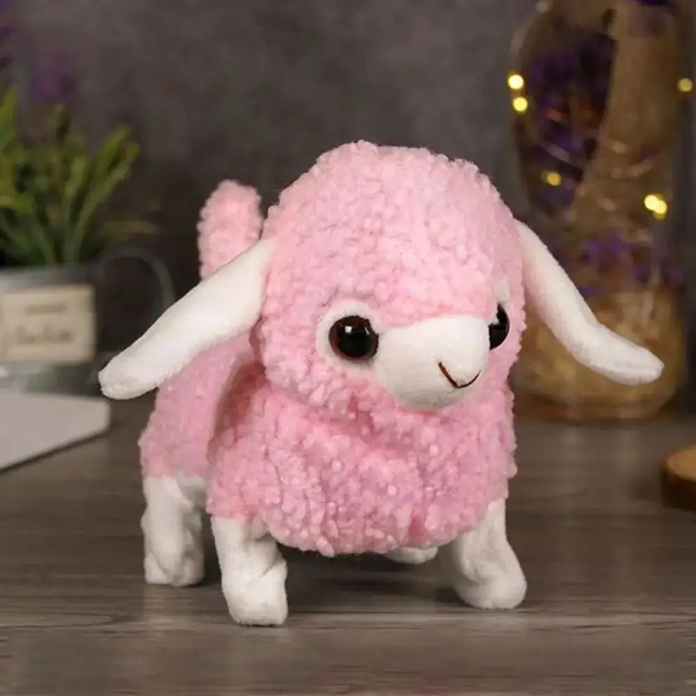 시뮬레이션 전기 알파카 움직임 소리가 나는 달리는 노래하는 양 귀여운 소리가 나는 걷는 인터랙티브 알파카 수집품