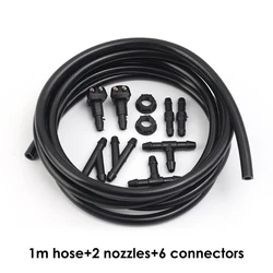 Universal Car Windshield Washer Hose and Nozzle Replacement Kit (1m - set)
