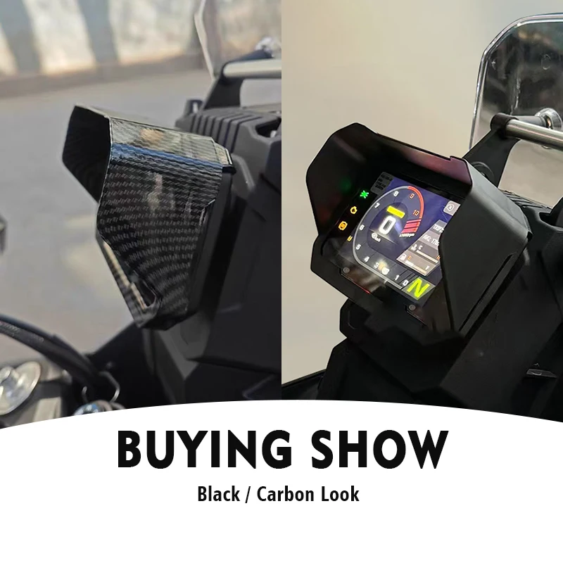 Carbon Black Sun Visor Instrument Hat - Motorcycle Cover Protection