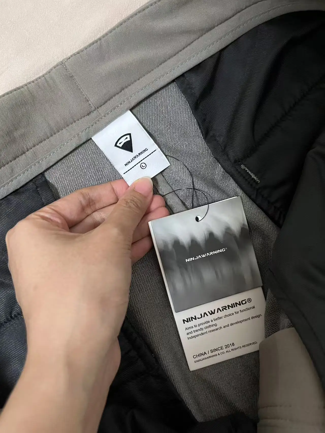 Ninja warning Drop crotch wide shorts dwr multipocket waist adjustment techwear ninjawear