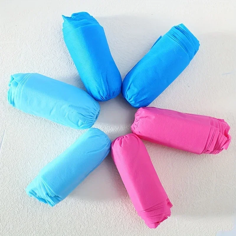 100pcs Disposable Shoe Cover Dustproof Non-slip Dhoe Cover Children Students Adult Non-woven Household Foot Cover 4