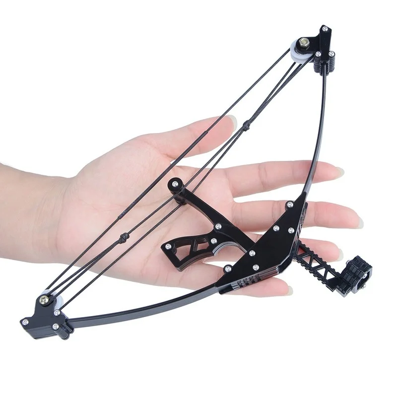 

10lbs Mini Compound Bow Archery Short Axis Triangle Bow and Arrow Creative Toys Outdoor Shooting Toy Hunting Accessories