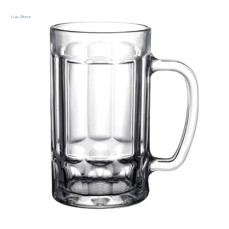 

Drinking Cups with Handle Unbreakable Beer Mugs Bar Accessories PC Material Reusable Water Tumblers for Kitchen Bar