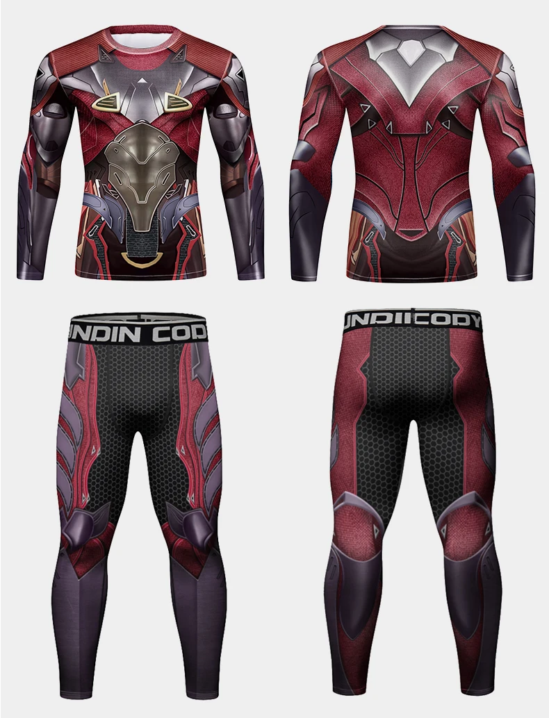 Boxing Compression Sportswear Running Sport Set Men's MMA Muay Thai Jiu Jitsu Rashguard Gym Fitness Workout Clothing Tracksuit