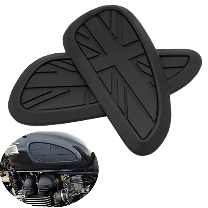 

For Triumph T100 T120 Universal Retro Tank Pad Gas Tank Traction Pads Fuel Tank Grips Side Stickers Knee Grips Protector Decal