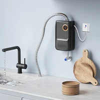 Chauffe-eau instantané électrique noir/blanc 5500W, avec contrôle intelligent et affichage LED, pour maisons, écoles, hôpitaux 5