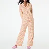 Roller Rabbit Monkey Pajamas Preppy Pjs Cute Pj Pants Sets For Women Y2k Long Sleeve Pajamas Set 2 Piece Loungewear 3