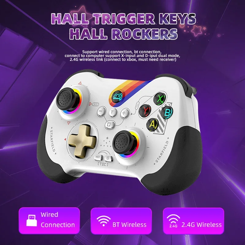 Mobile Game Controller for iPhone and Android with RGB Light,Support Play PS Remote Play, Switch Steam and More