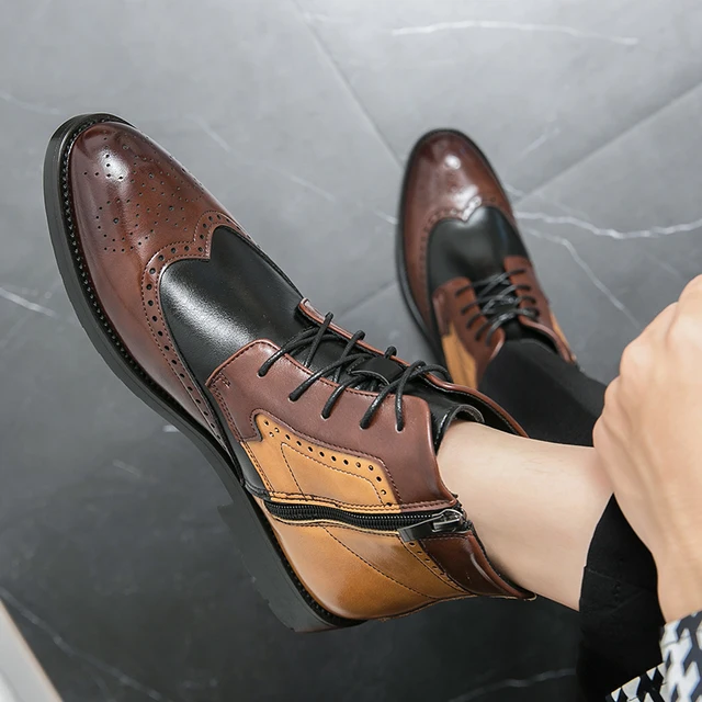 Adviicd Mens Oxford Shoes Wide Width Men's Dress Shoes Casual Oxford Shoes Business Lace-up-455469