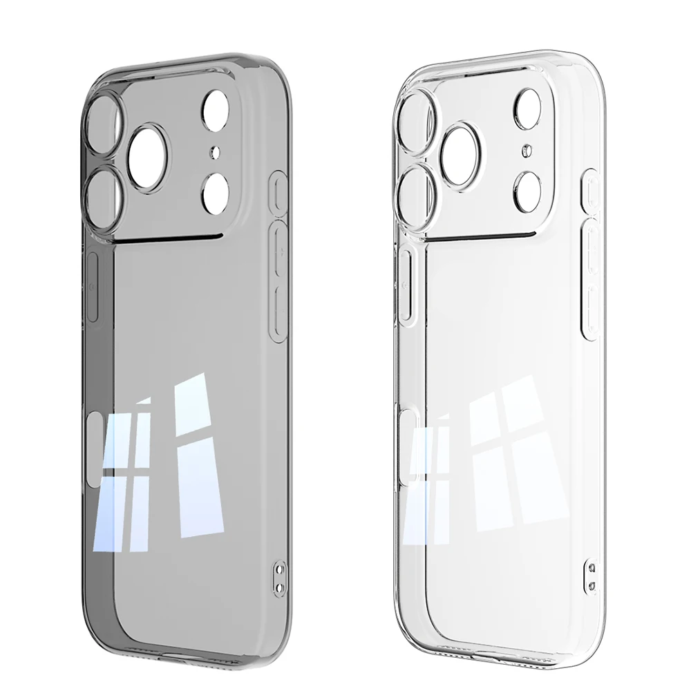 Sleek Transparent Black Silicone Soft Case – Ultra-Thin Clear Back Cover Shell