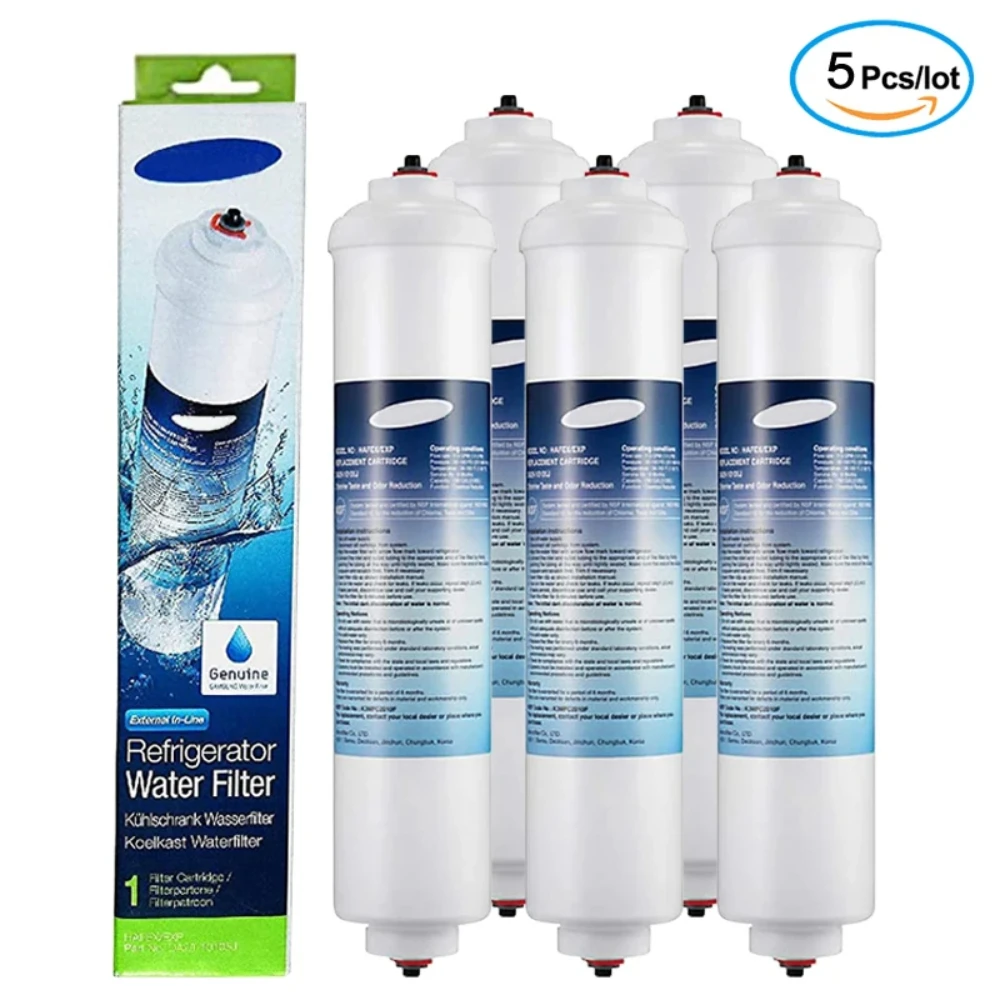 Paquete de 5 filtros de agua de repuesto certificados NSF compatibles con Samsung DA29-10105J LG 5231JA2010A/5231JA2010B GE GXRTDR DA2010CB
