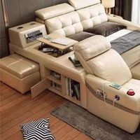 Lits uniques pour chambre à coucher, Coiffeuse, Lit de massage pleine grandeur, Chevets rembourrés, Lit de luxe pour chambre à coucher, Accessoires pour la maison 4