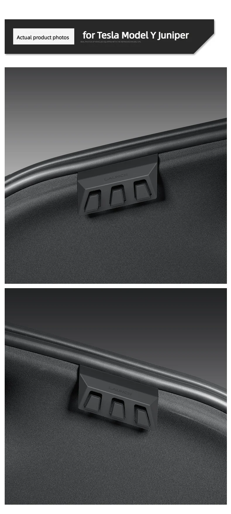 Für Tesla Model YL Y Juniper 2025 2026 – Neuer Heckklappen-Haken, versteckter Organizer, Regenschirmhalter, Aufbewahrungstasche, Autozubehör, 2 Stück – Detail 13
