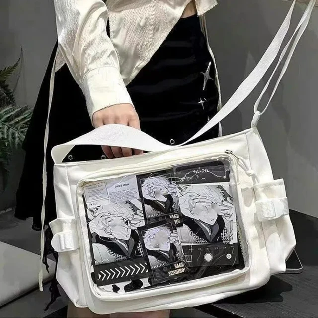 Campus polyvalent Simple couleur unie une épaule bandoulière postier sac pour les filles Ulzzang Ita sac JK uniforme Y2K poupées sac 1