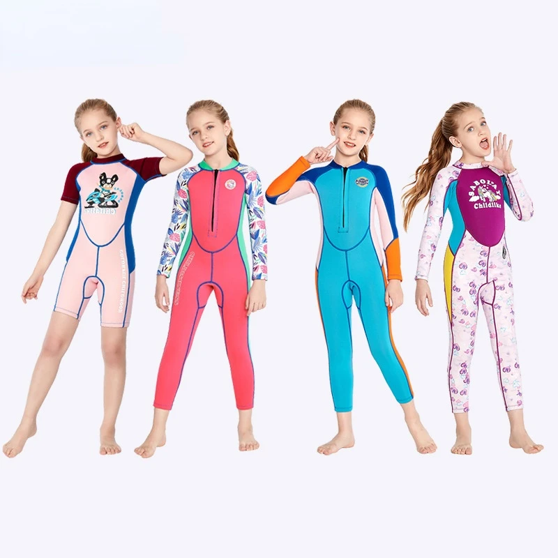 

New Jellyfish Neoprene Children Wetsuit Swimwear Girls Short Surfing Swimsuit Wet Suit for Girl Bathing Suit Diving Suits