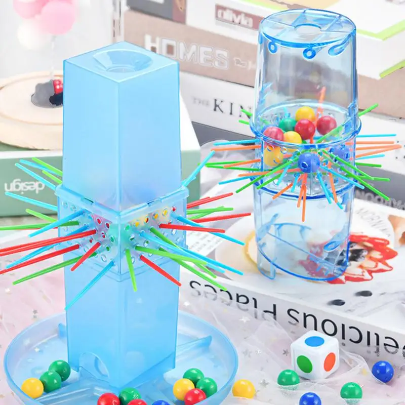 

Игра-палочка для детей с бусинами, палочки и игровой блок Quick Fun Kerplunk для 2-4 игроков, игра для усиления рук