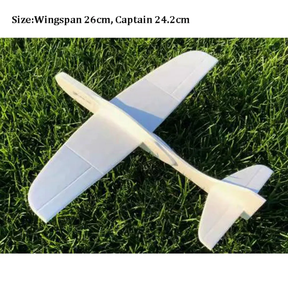 Planeur RC EPP 26cm Blanc à Peindre DIY - Jouet Volant Extérieur