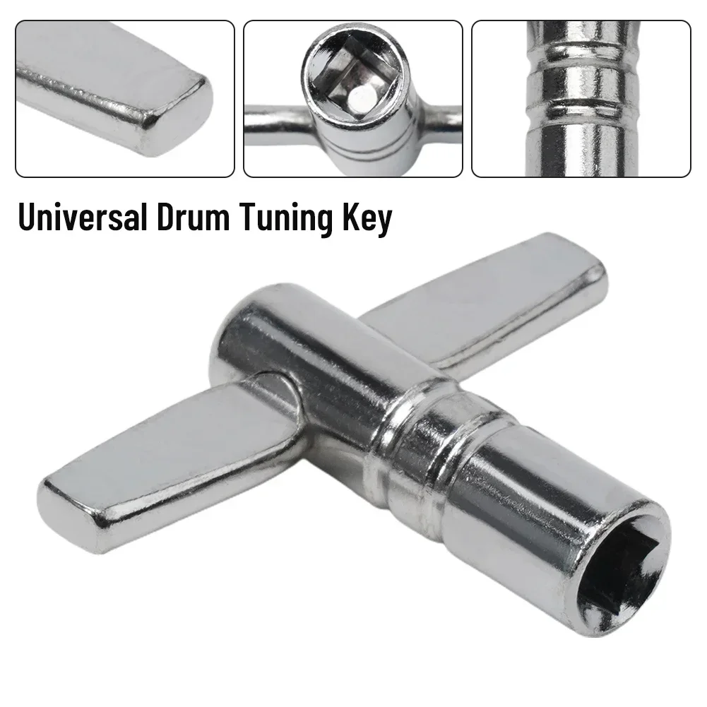 Drum Tuning Key Adjustment Wrench Diameter 5.5mm Silver Percussion Instrument Drum Tuning Key Square Tool Accessories