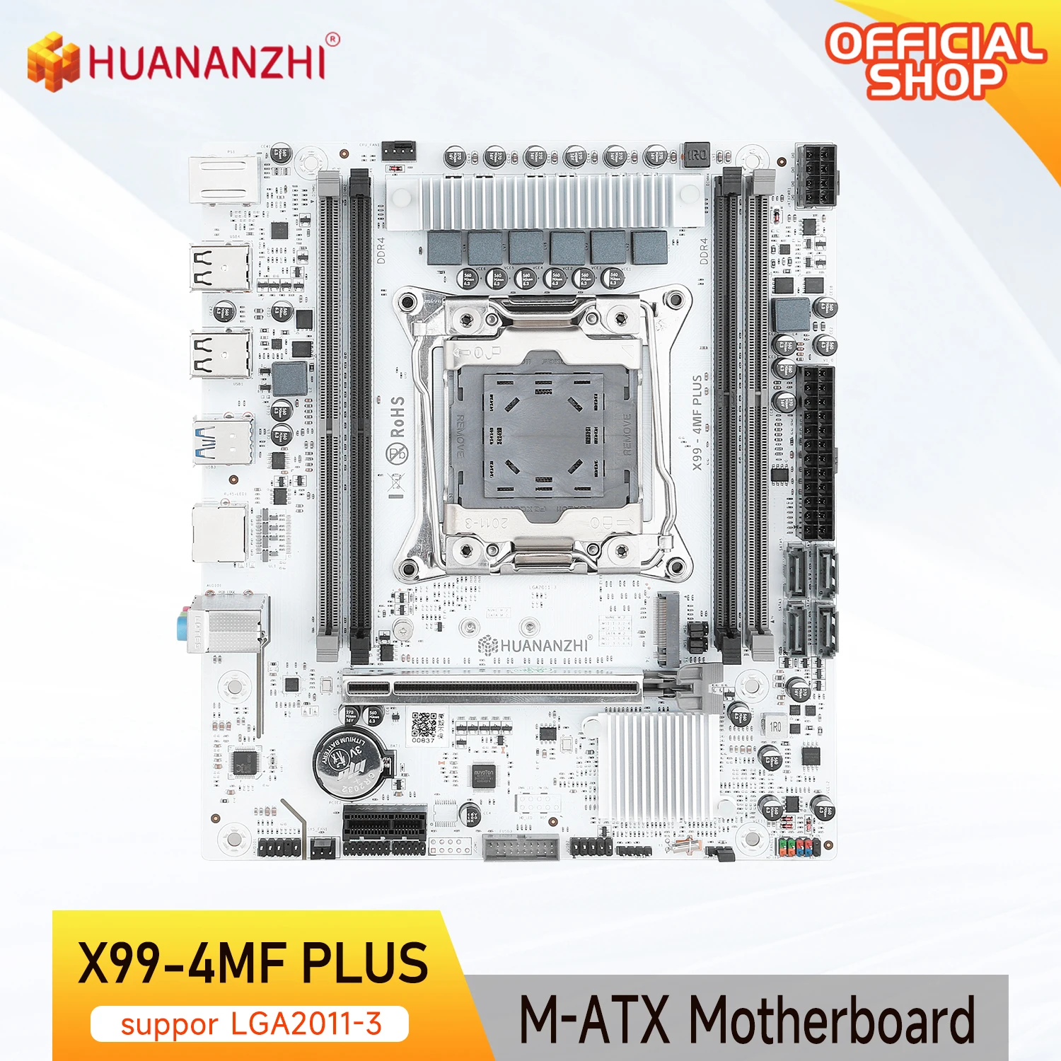 Placa base HUANANZHI X99 4MF PLUS LGA 2011-3 XEON X99 Intel E5 2620 2640 2666 2678 V3 V4 compatible con memoria DDR4 RECC NON-ECC NVME