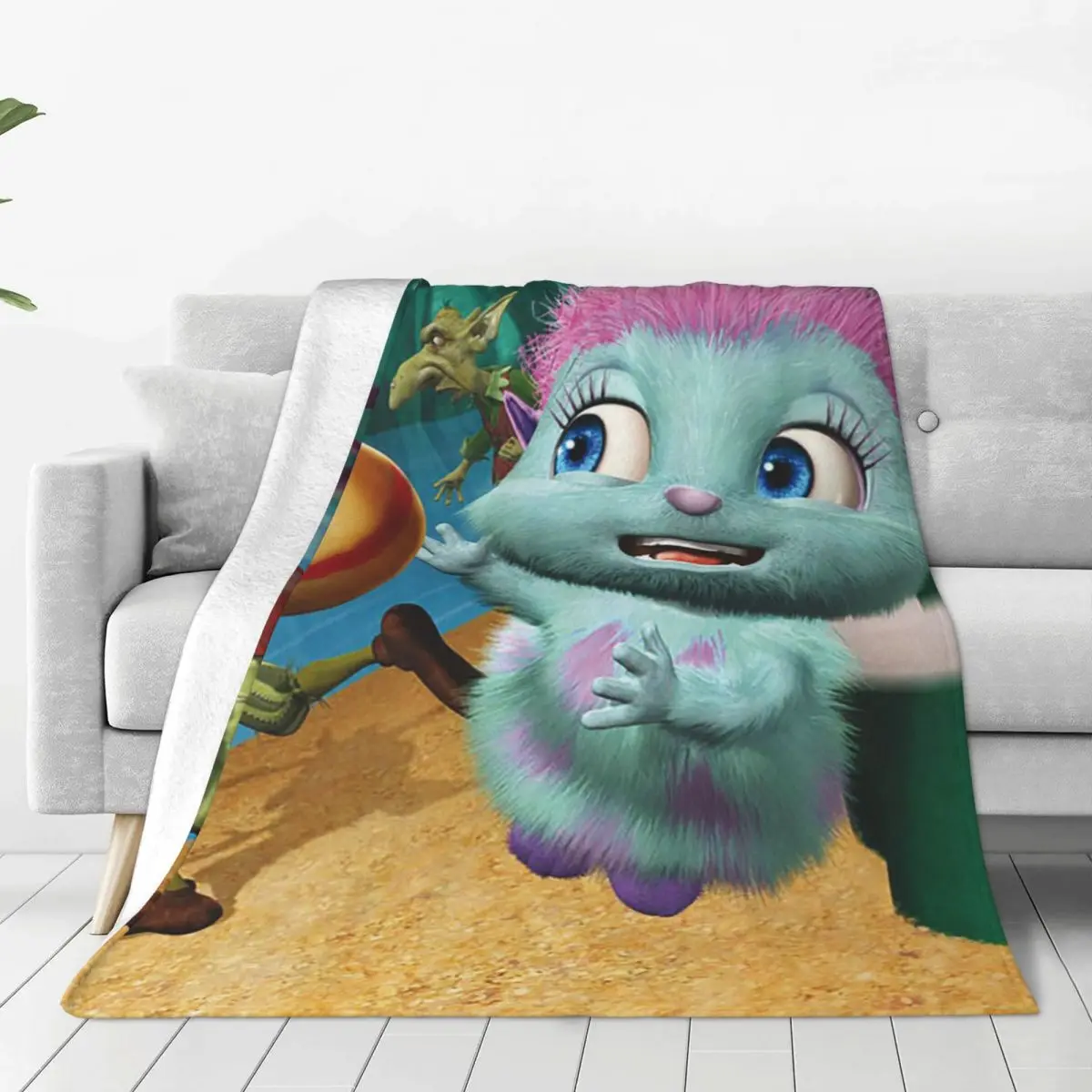 

Bibble Cartoon Anime Fuzzy Blankets Fantasy Cute Meme Custom Throw Blanket for Home Hotel Sofa Bedspreads