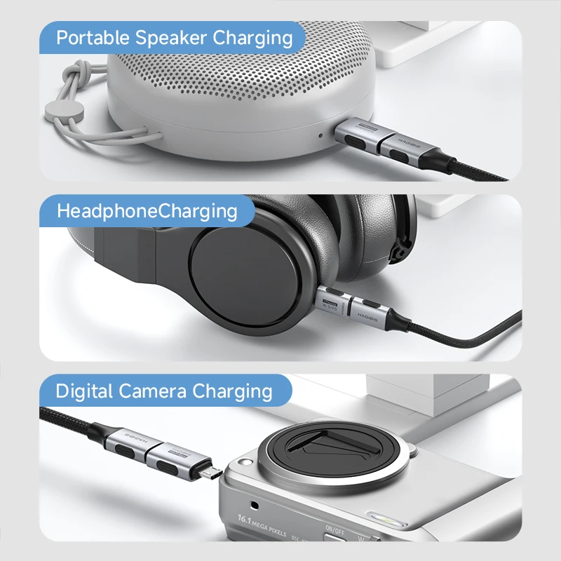 하기비스 USB C-마이크로 USB 어댑터 타입 C(여성) to 마이크로 USB(남성) 변환 커넥터 (안드로이드 폰, 팬, 보조배터리, 삼성용)