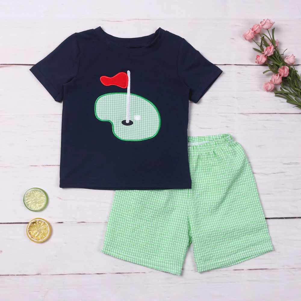 Summer 1 8T Outfits Baby Boy Clothes Set Golf Embroidery Bodysuit Toddler Sleeve Summer Babi T