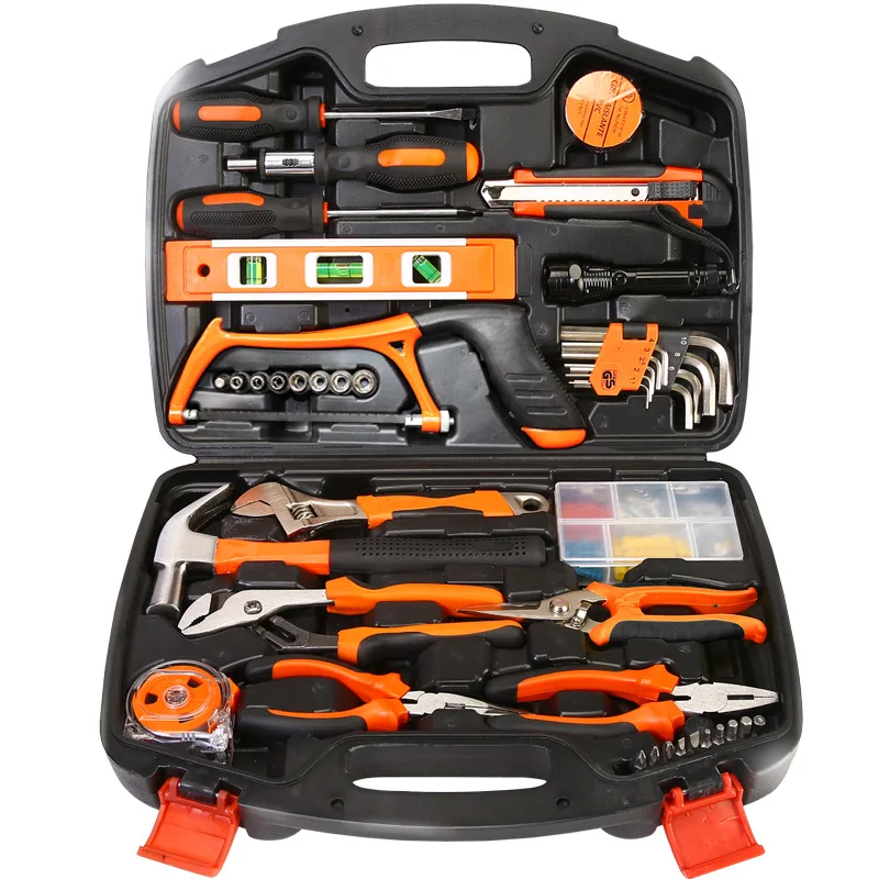 Germany Hand Tool Set Impact Ratchet Wrench Bit Power Drill Wire Stripper Frame Saw Blade Pliers Knife Digital Pen Repairing Set multifunctional 16 8v impact wrench cordless rechargeable electric wrench 3 8 inch 90° right angle ratchet wrenches impact driver power tool